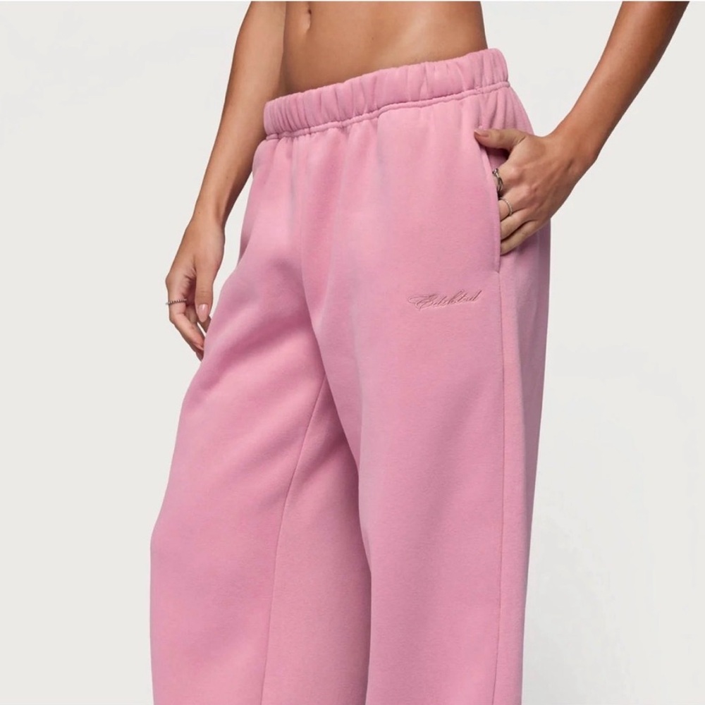 Edikted Pink Wide Leg SweatPants for Women